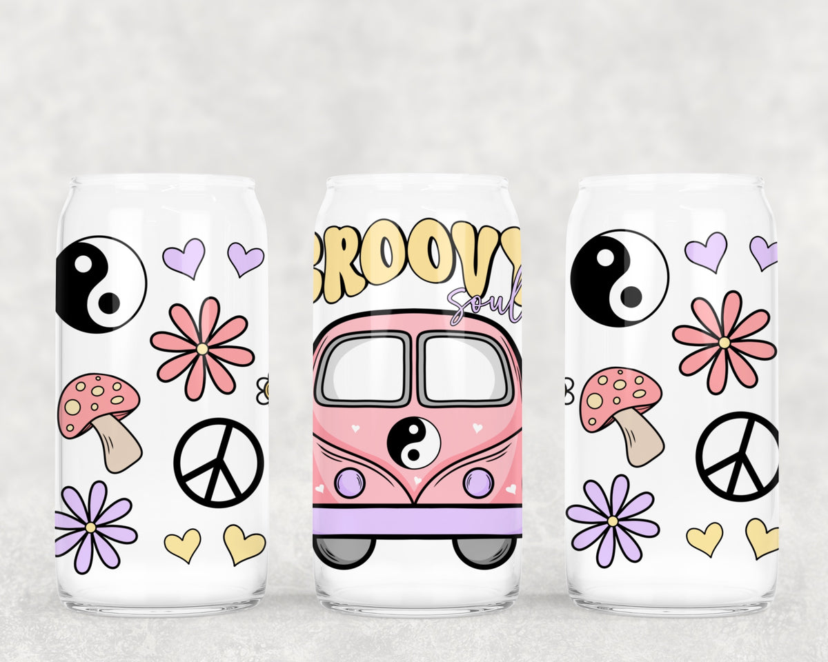 0673 groovy pink van (CSC) UV DTF WRAP