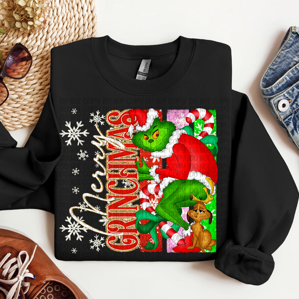 Merry Gmas g man and dog (VP) DTF Transfer