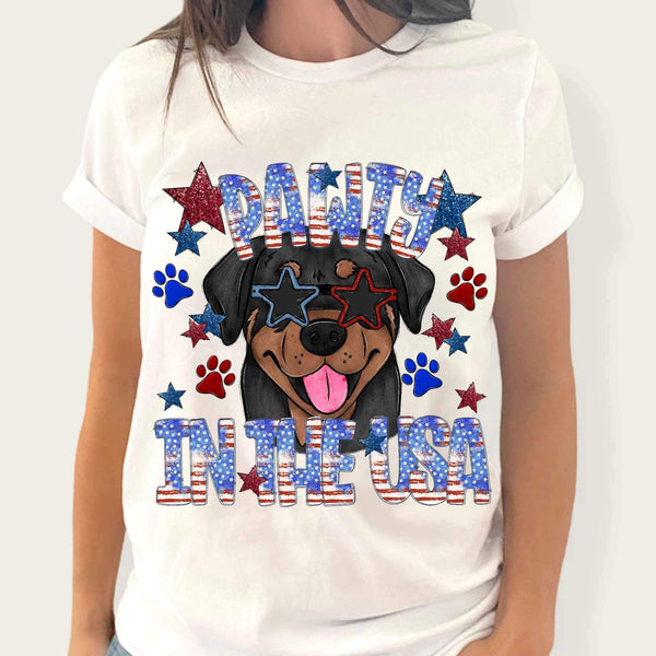 Pawty in the usa rottie 34306 DTF transfer