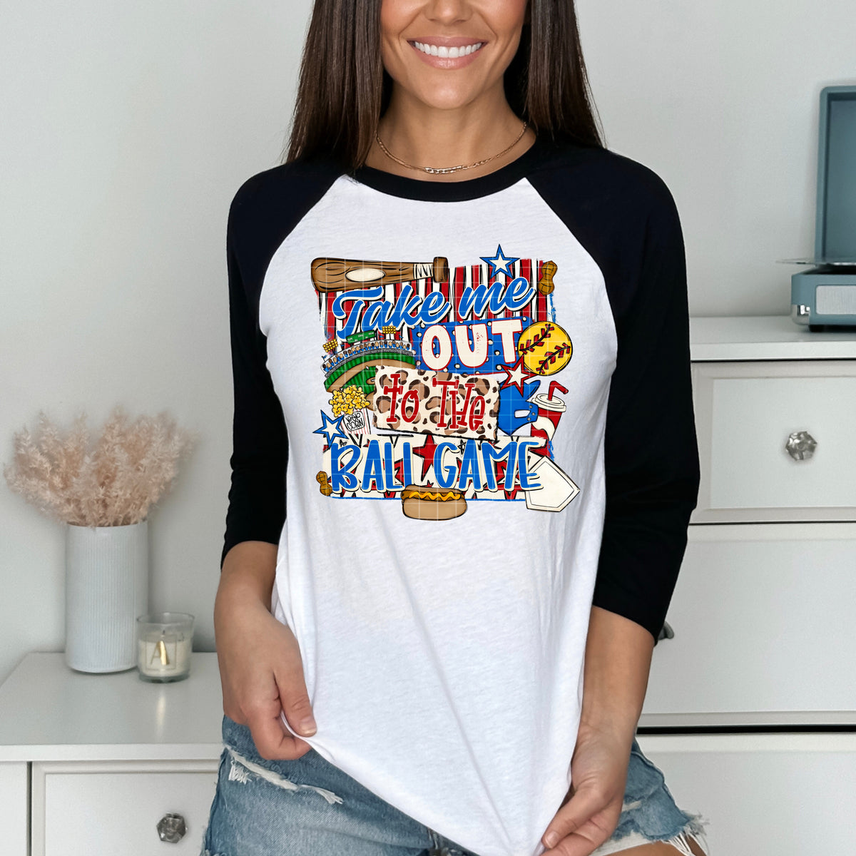 Take me out to the ballgame softball (PH) DTF Transfer