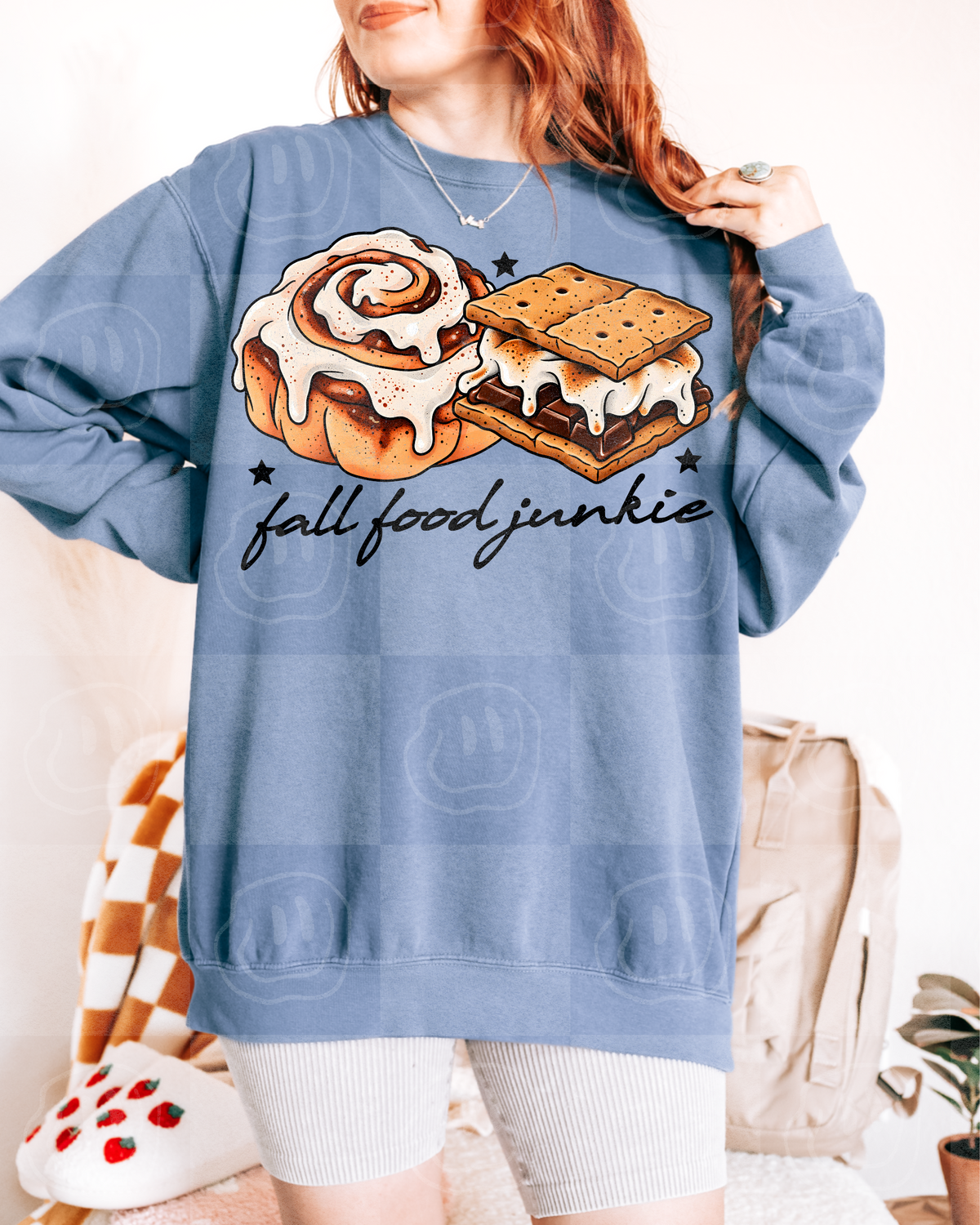 Fall Food Junkie-Cinna roll and s'more FRONT ONLY (Lyttle) DTF Transfer