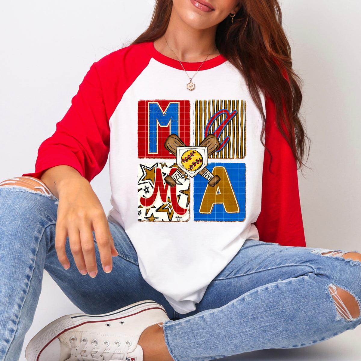 Mama softball blocks (PH) DTF Transfer