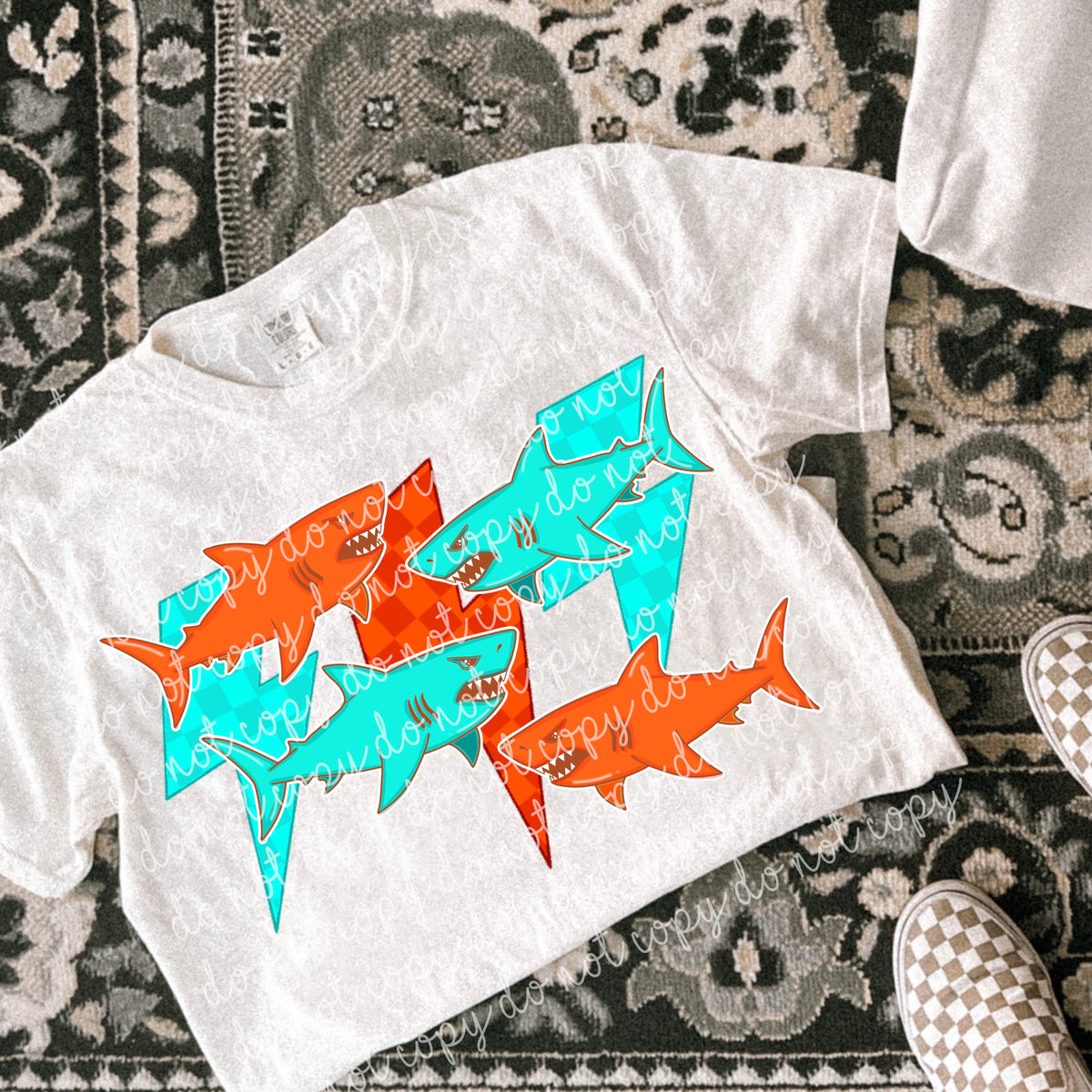 Blue and orange sharks (MMD) DTF Transfer