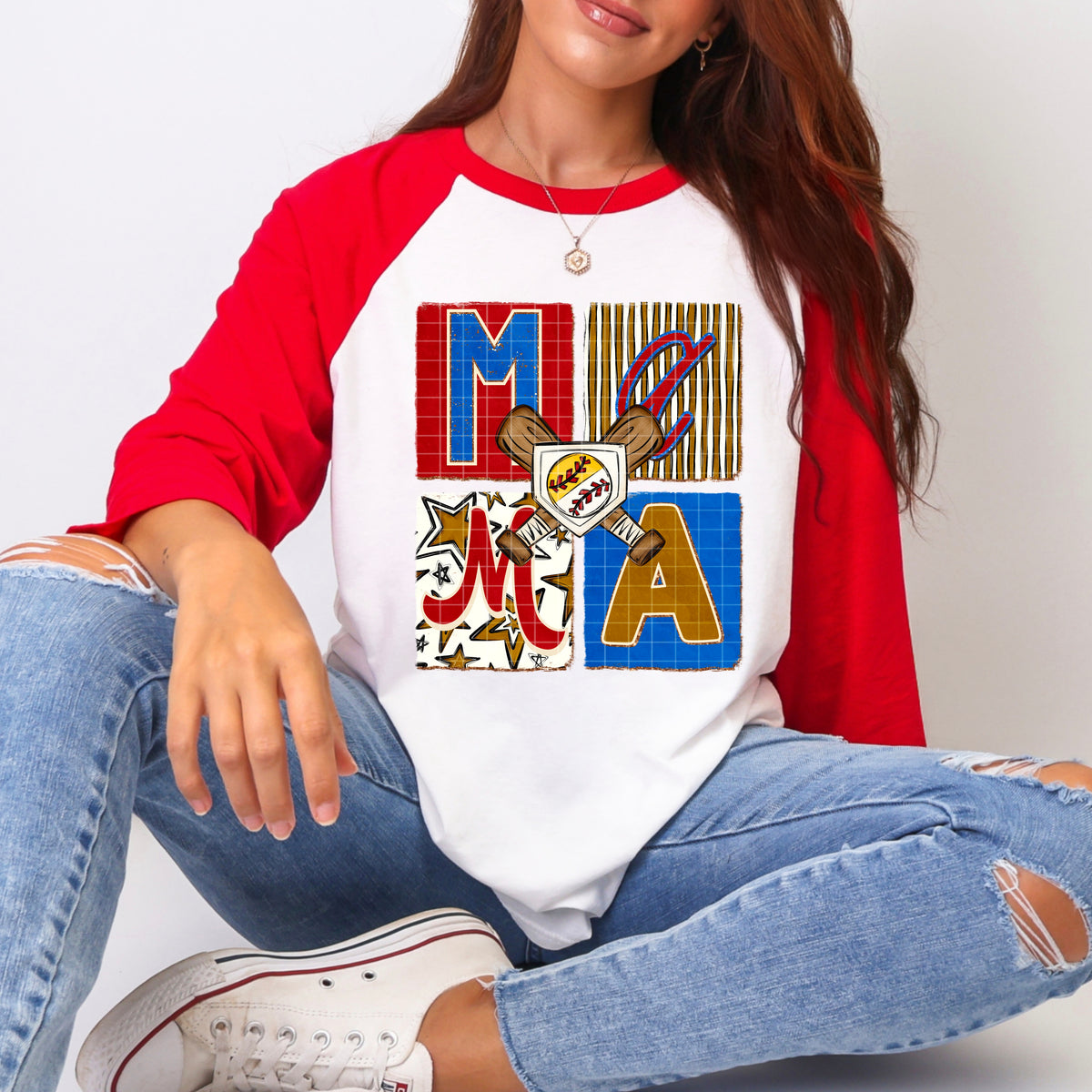 Mama softball/baseball blocks (PH) DTF Transfer