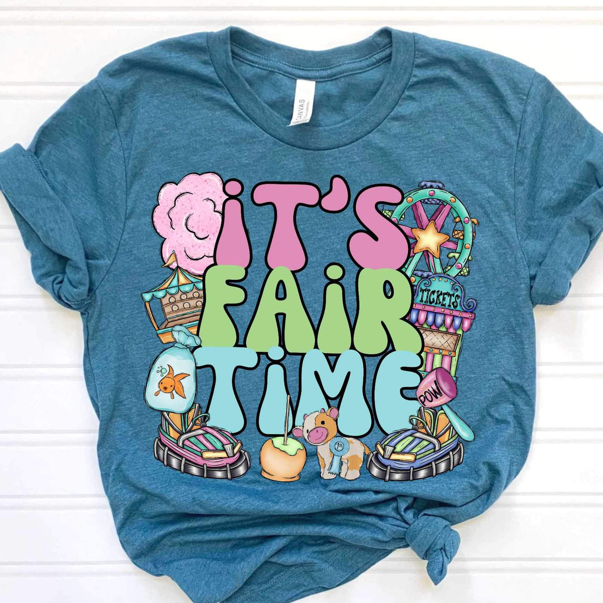 Its fair time retro fair food and rides 34346 DTF transfer