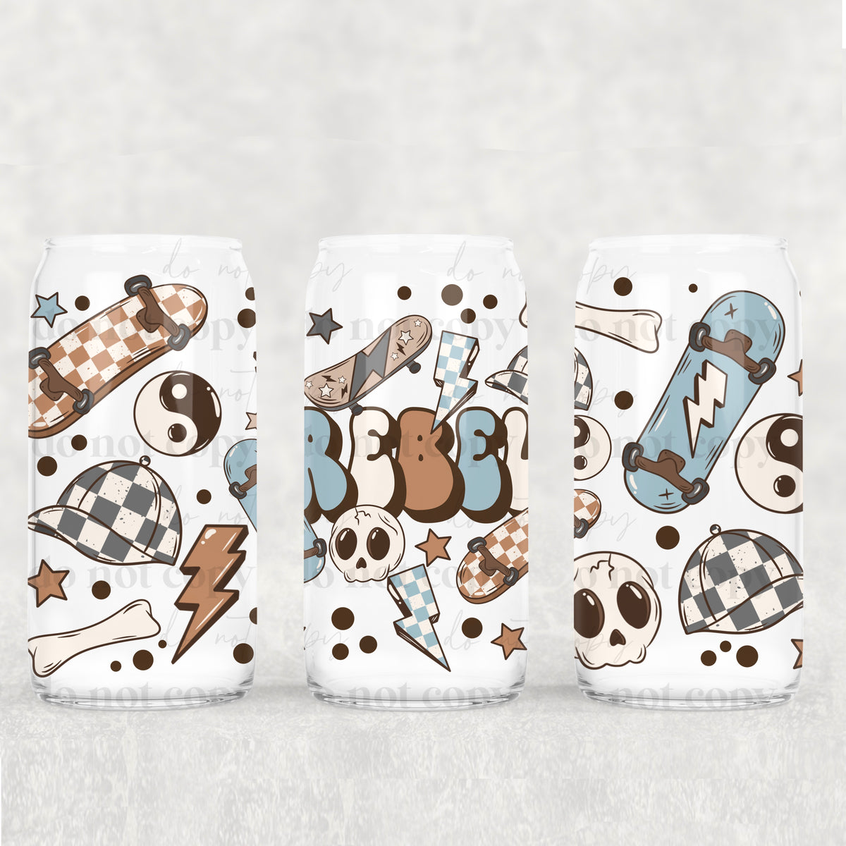 0753 rebel skate boards (CSC) UV DTF WRAP