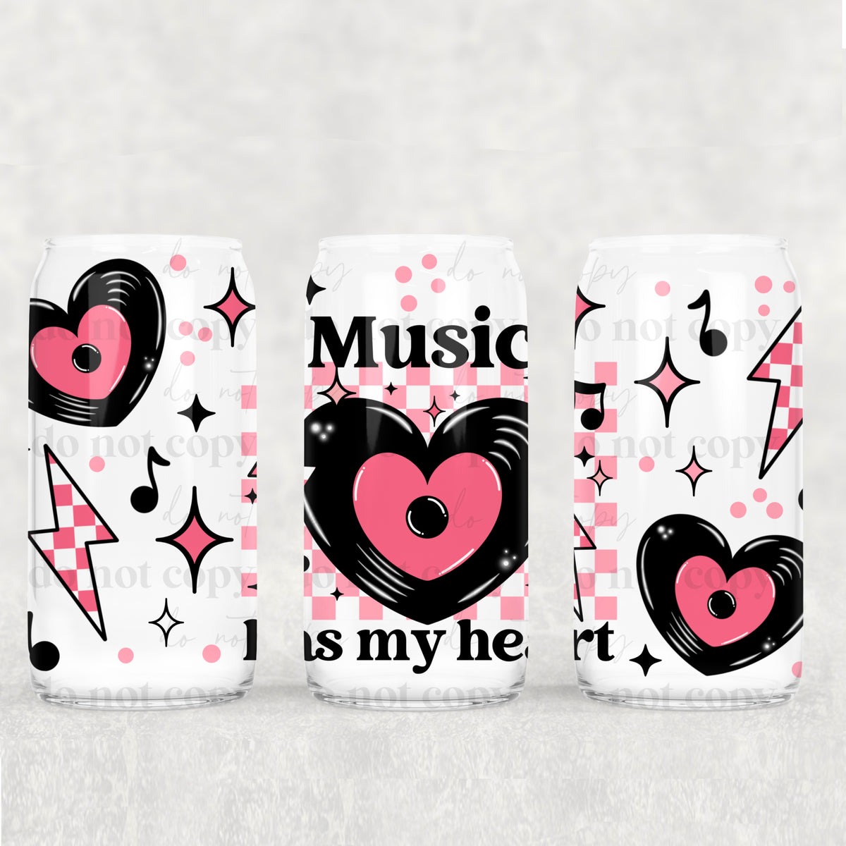 0762 music has my heart (CSC) UV DTF WRAP