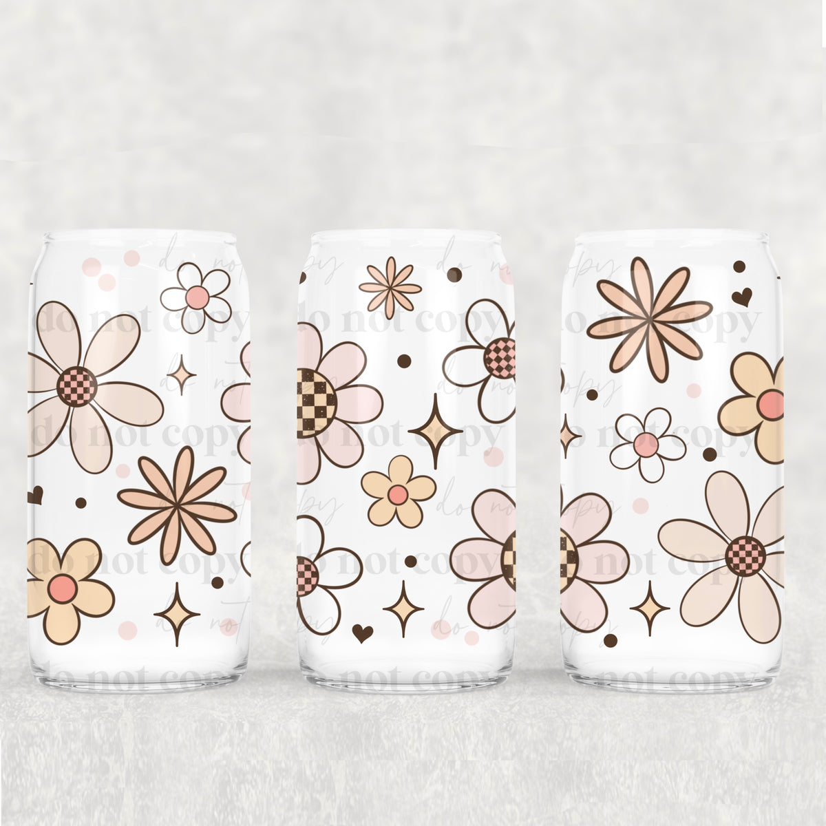 0763 nude flowers (CSC) UV DTF WRAP