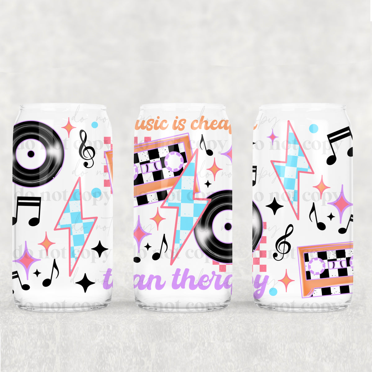 0764 music is cheaper (CSC) UV DTF WRAP