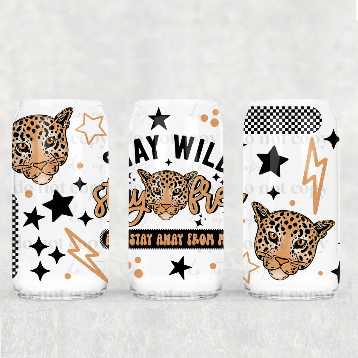 0786 stay wild stay free (CSC) UV DTF WRAP