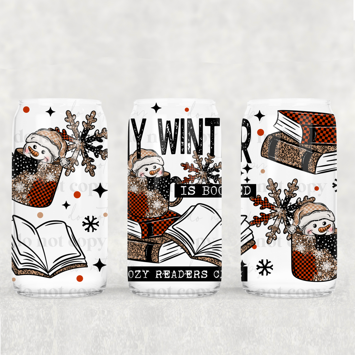 0819 my winter is booked (CSC) UV DTF WRAP