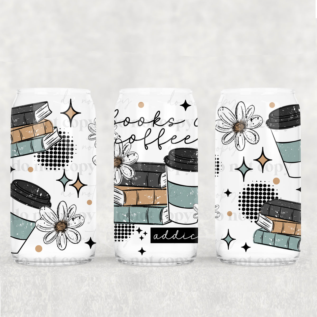 0835 books and coffee (CSC) UV DTF WRAP