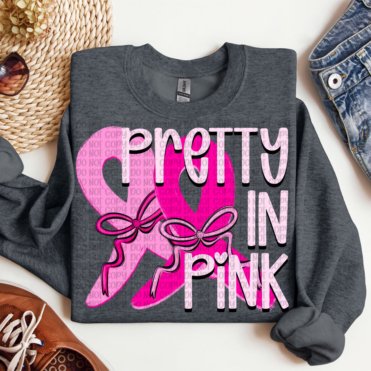 Pretty in Pink ribbons (VP) DTF Transfer