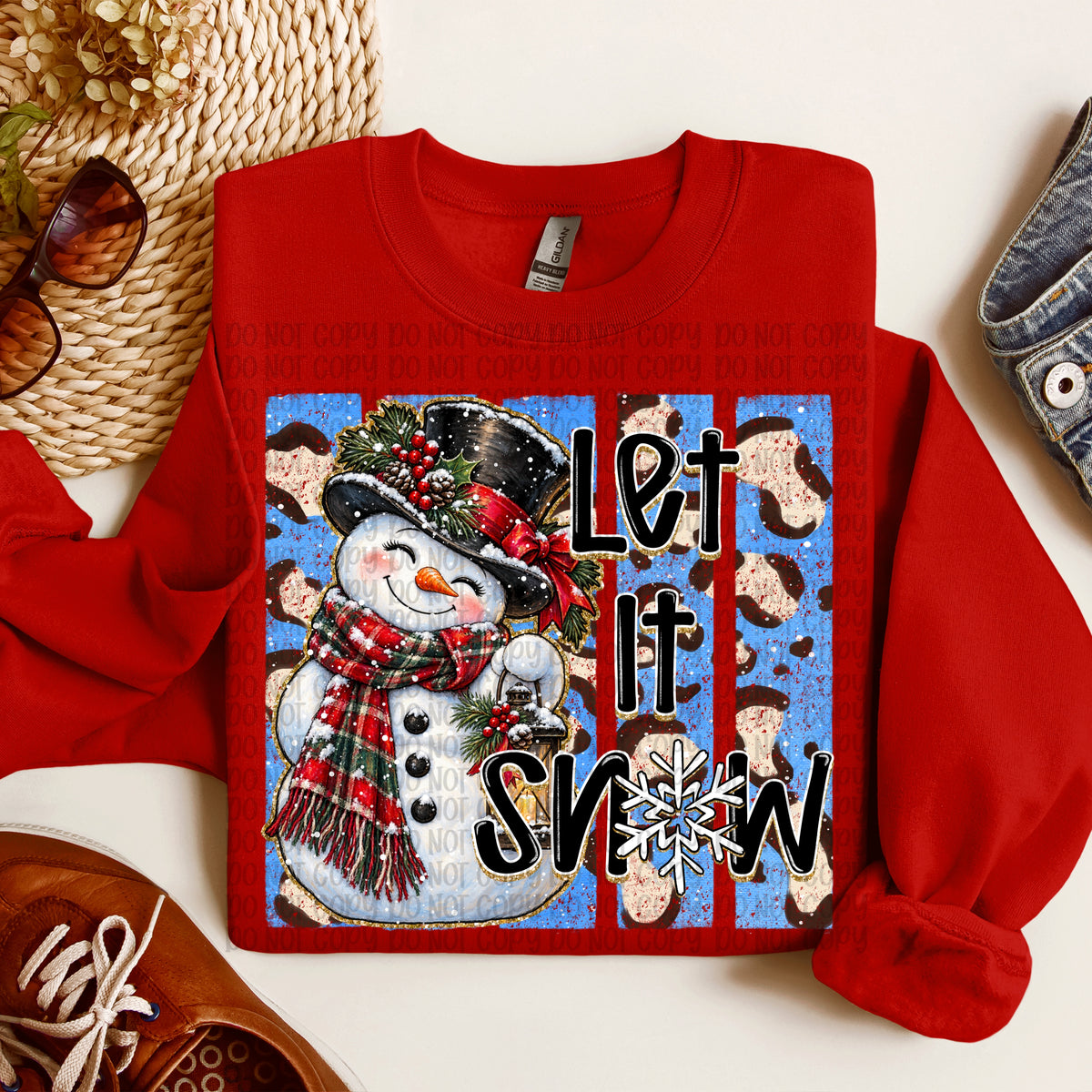Let it snow -blue lines (VP)DTF Transfer