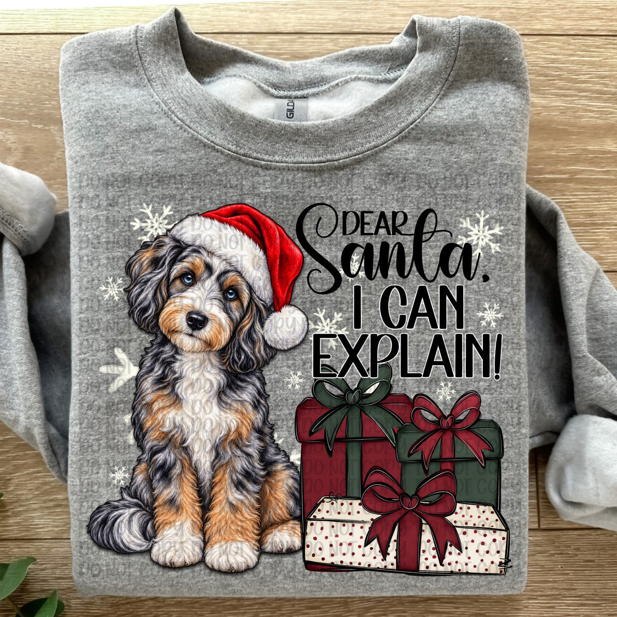 Dear santa I can explain aussiedoodle (VP) DTF Transfer