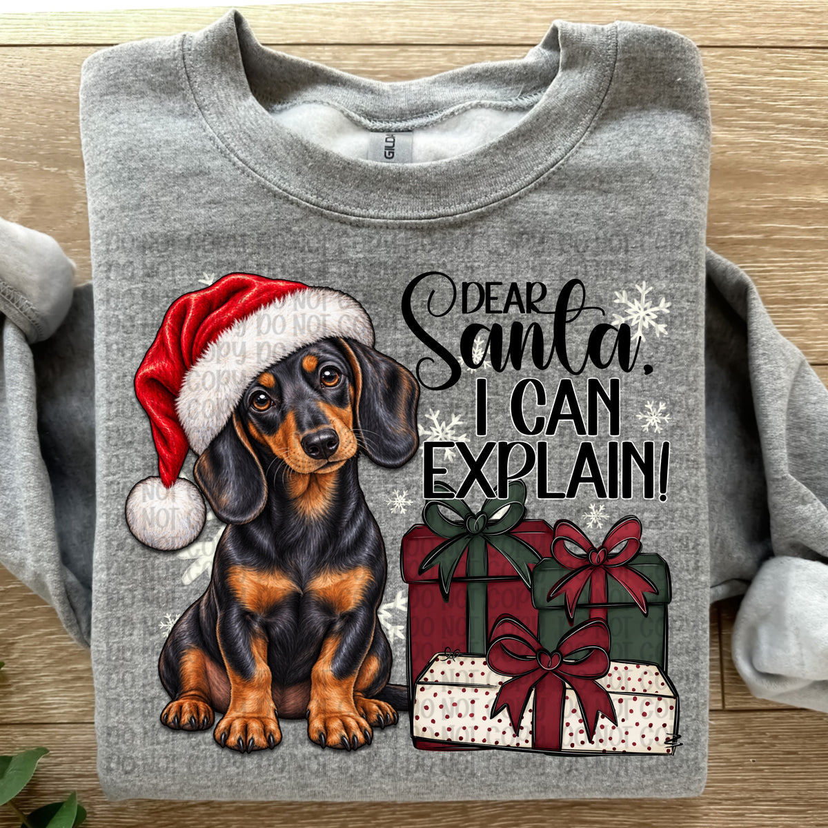 Dear santa I can explain dachshund (VP) DTF Transfer