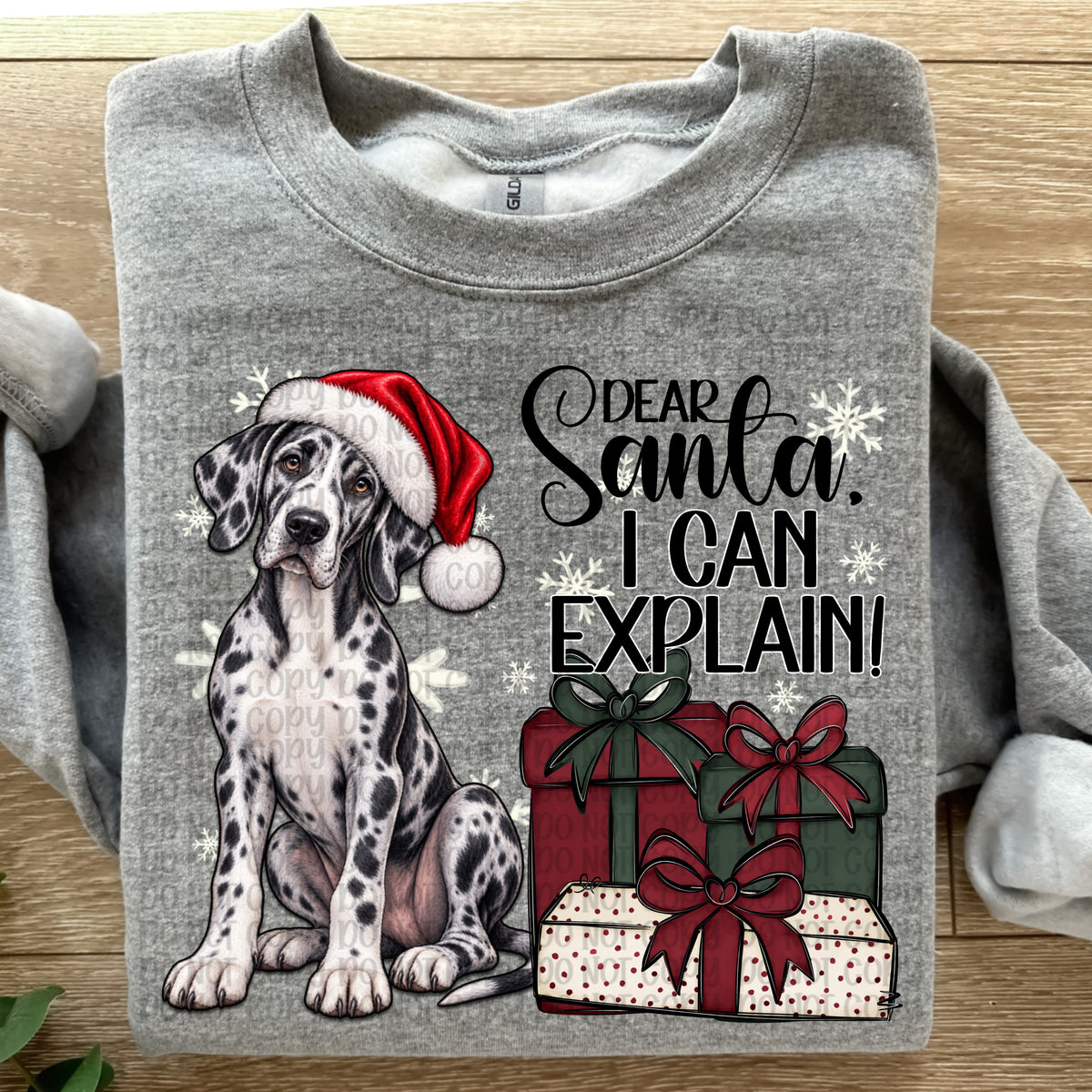 Dear santa I can explain great dane (VP) DTF Transfer