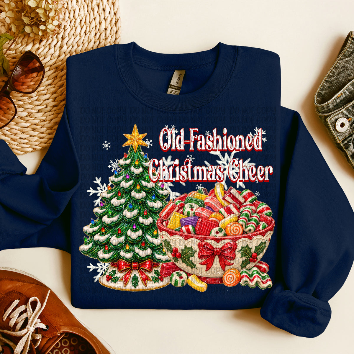Old fashioned Christmas cheer candy (VP) DTF Transfer