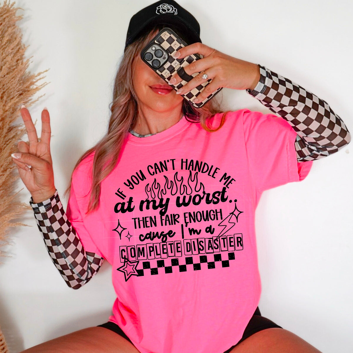 If you can't handle me at my worst BLACK (CSC) DTF transfer