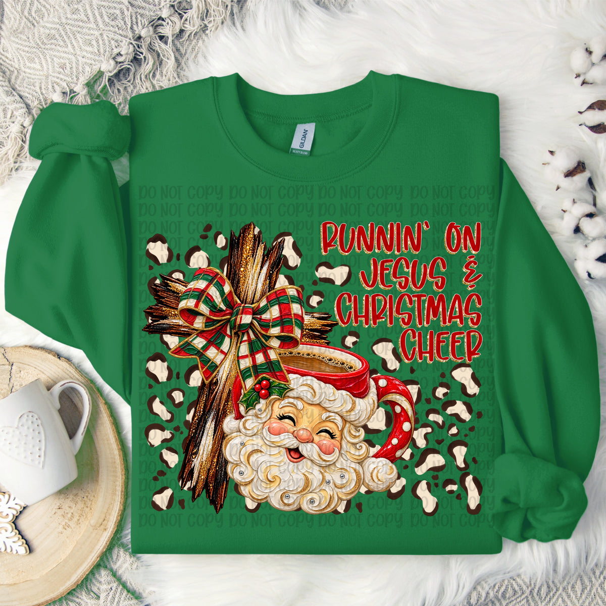 Running on Jesus & Christmas cheer (VP) DTF Transfer