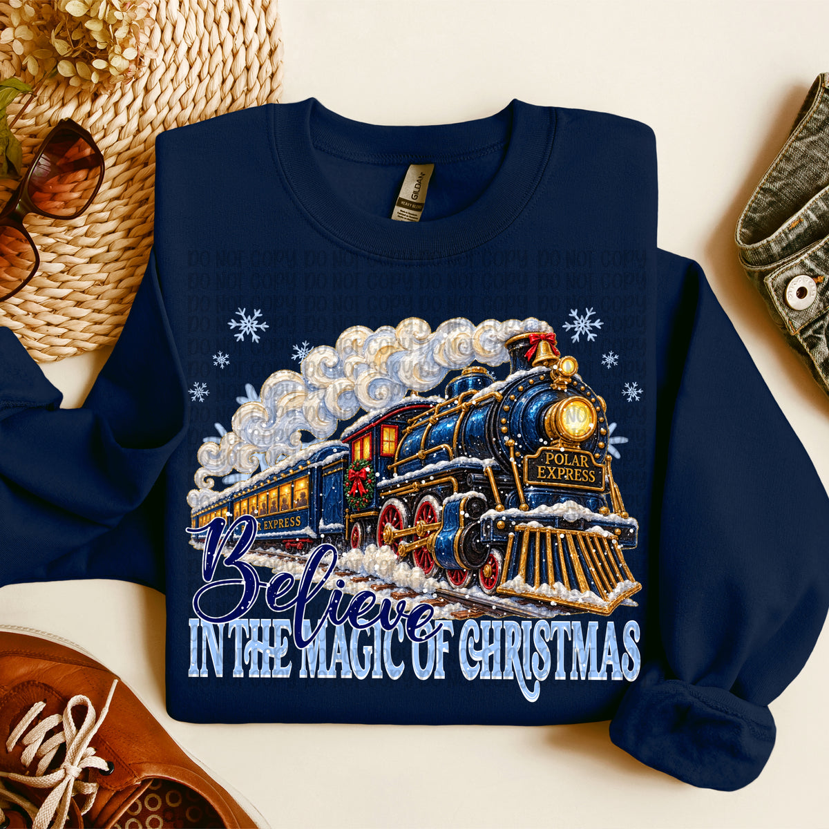 Believe in the magic of Christmas train (VP) DTF Transfer