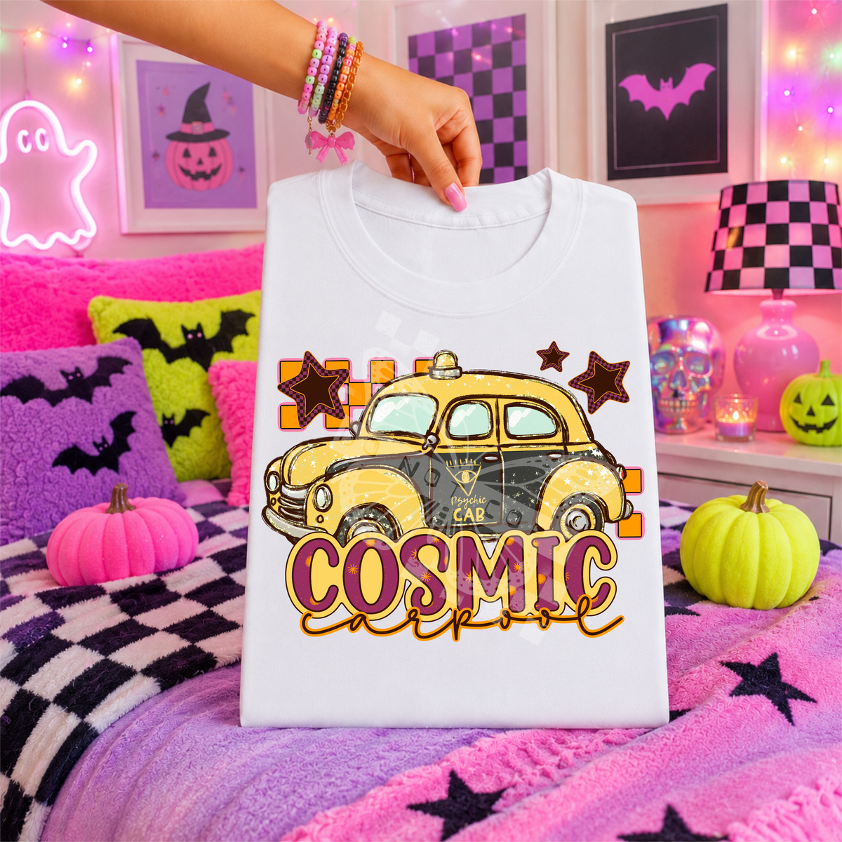 Cosmic carpool DTF Transfer