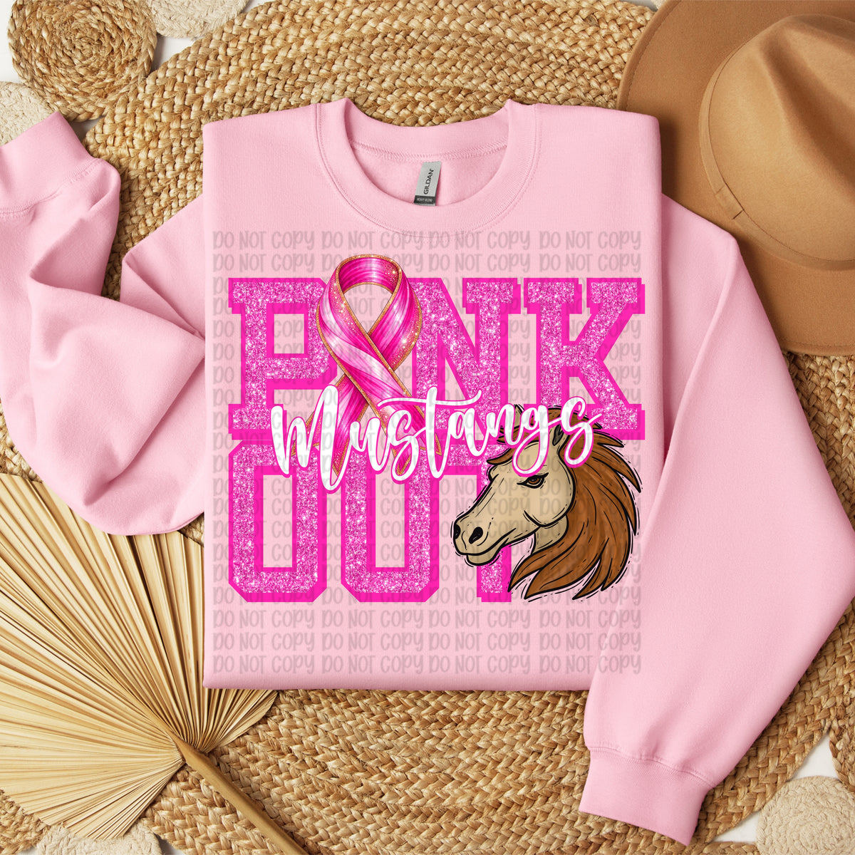 Pink Out Mustangs (VP) DTF Transfer
