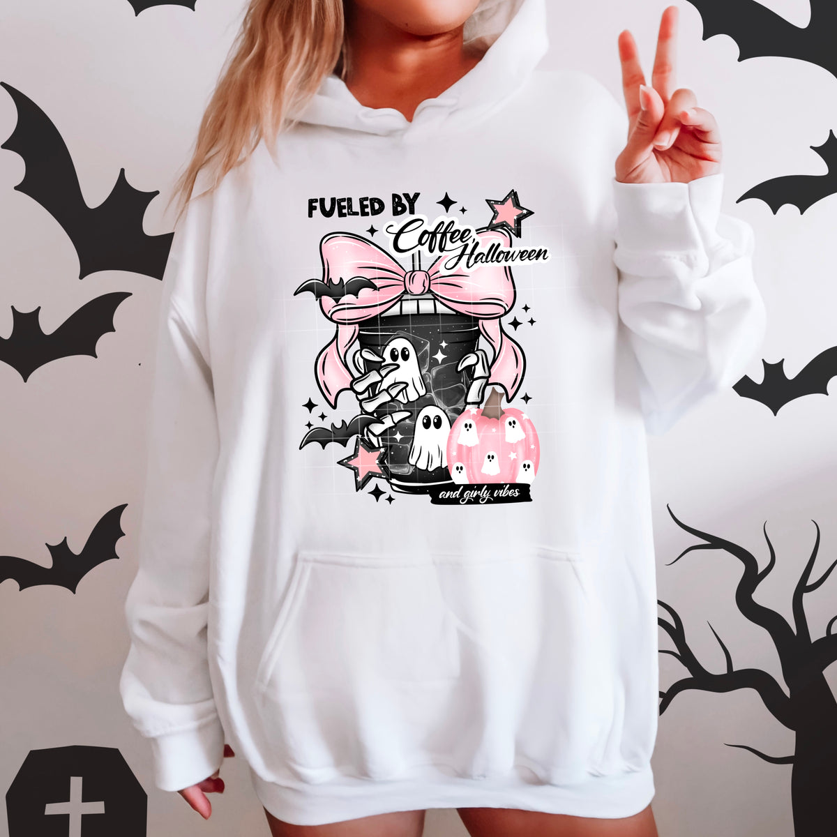 Fueled by coffee halloween (CSC) DTF transfer