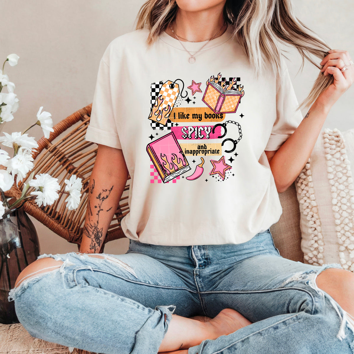 Ilike my books spicy (CSC) DTF transfer