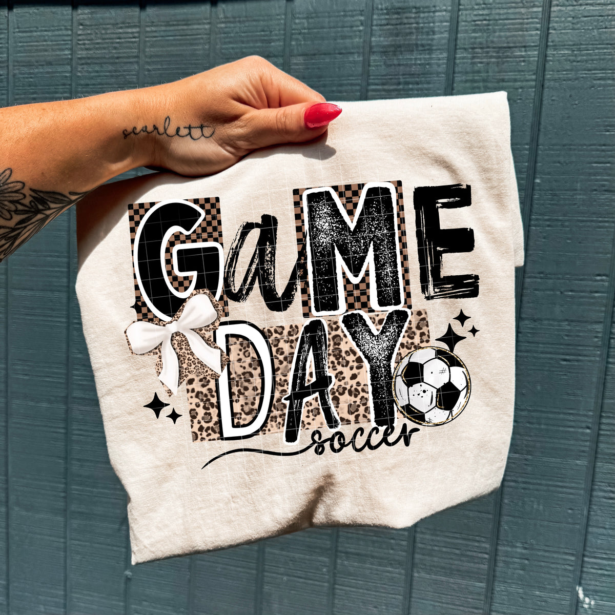 Game day soccer leopard print (CSC) DTF Transfer