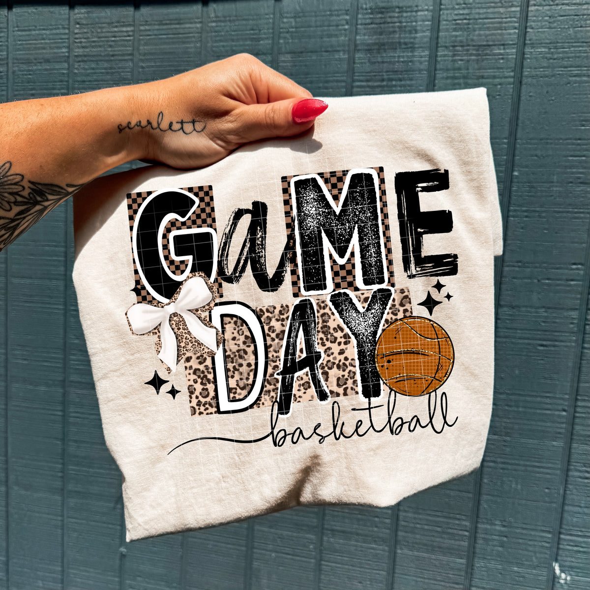Game day basketball leopard print (CSC) DTF Transfer