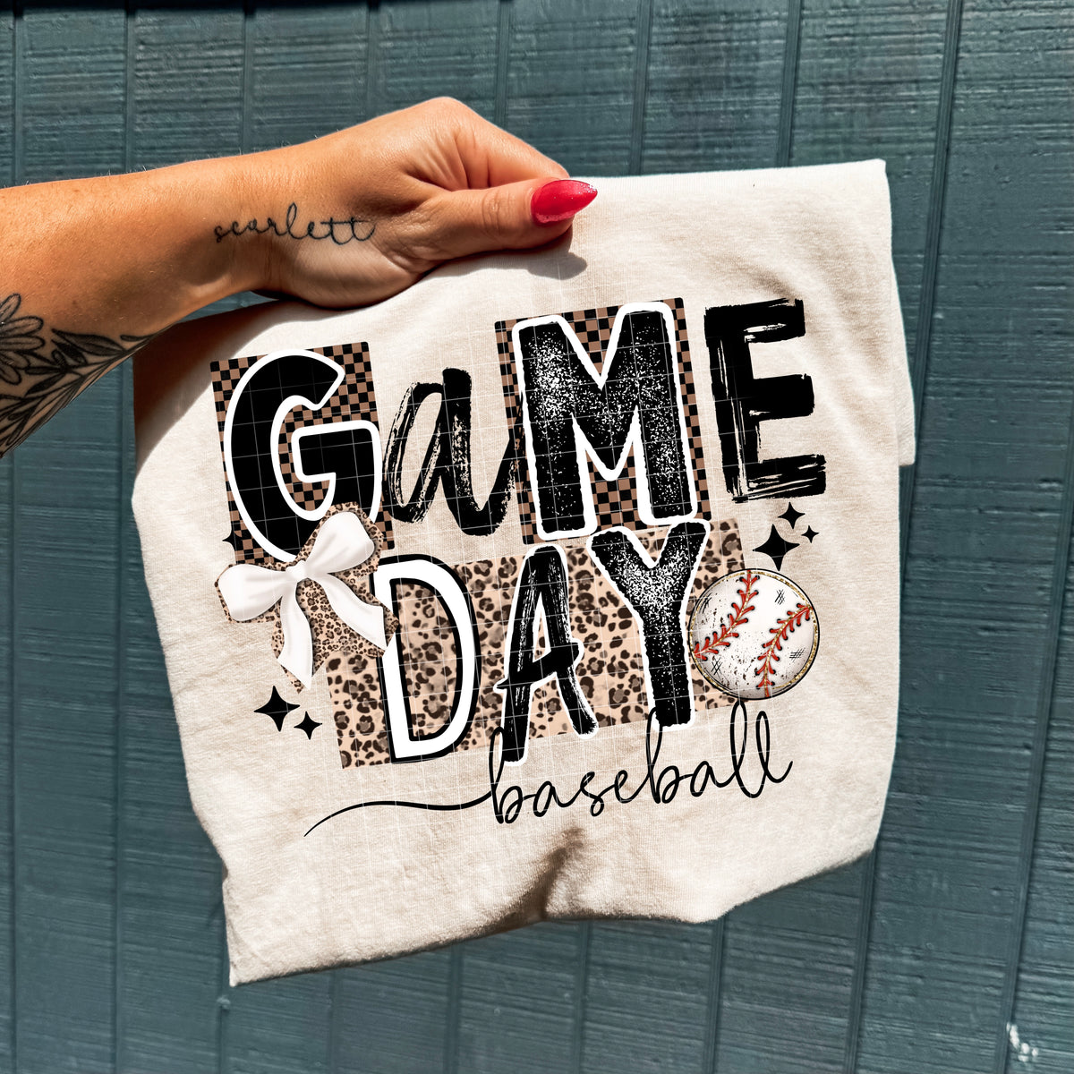 Game Day Baseball leopard print (CSC) DTF Transfer