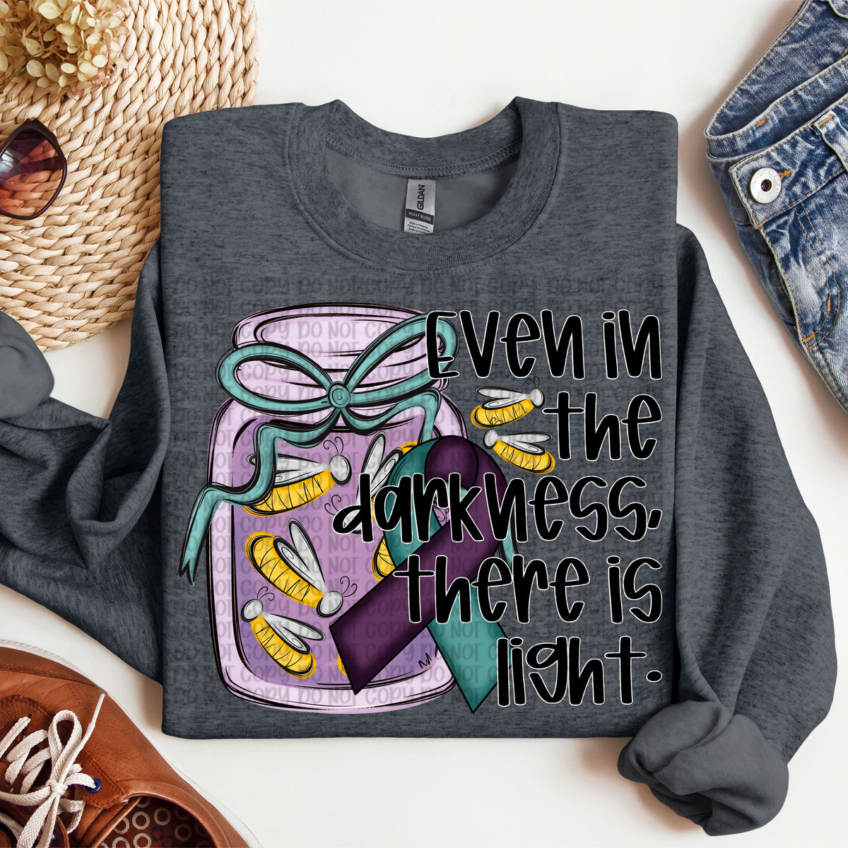 Even in the darkness there is light lightning bugs (VP) DTF Transfer