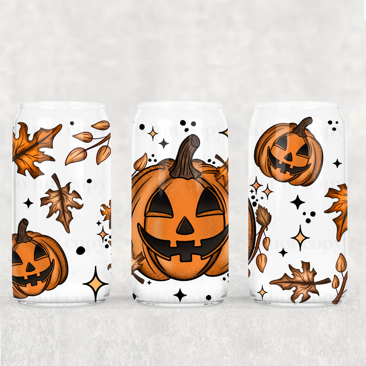 1097 pumpkin with face (CSC) UV DTF WRAP