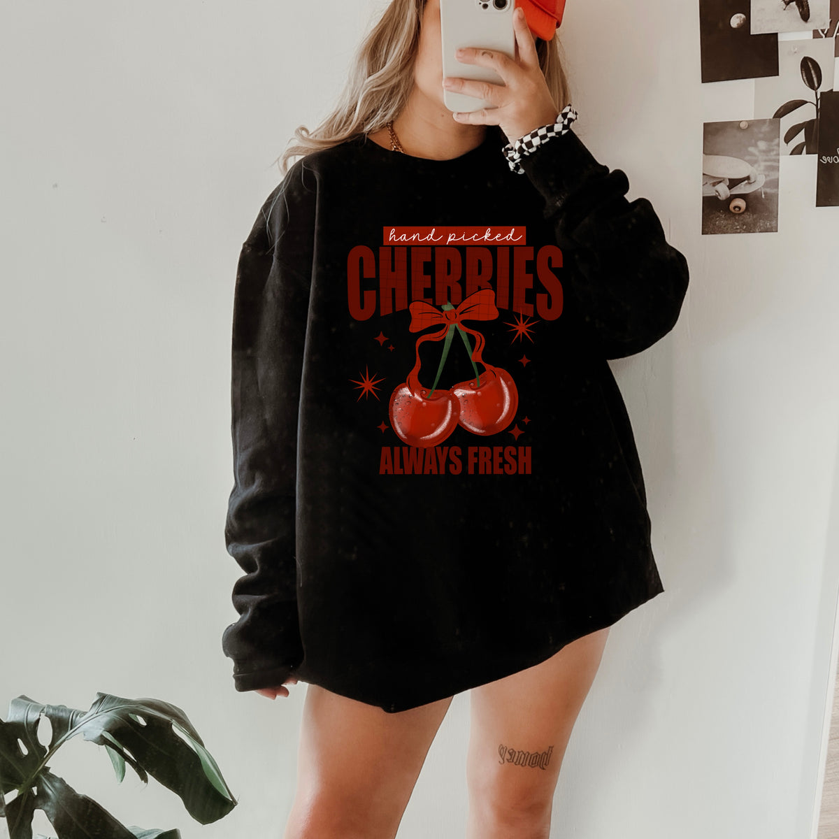 Cherries always fresh RED (CSC) DTF Transfer