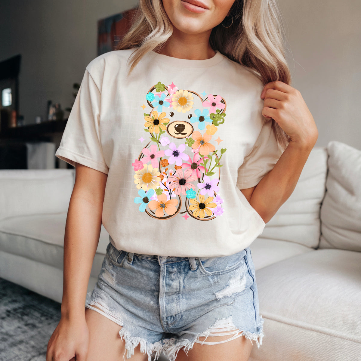 Floral bear (CSC) DTF Transfer