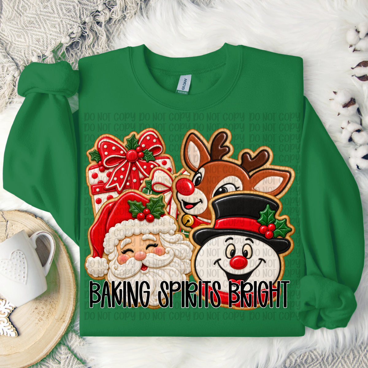Baking spirits bright snowman cookie (VP) DTF Transfer