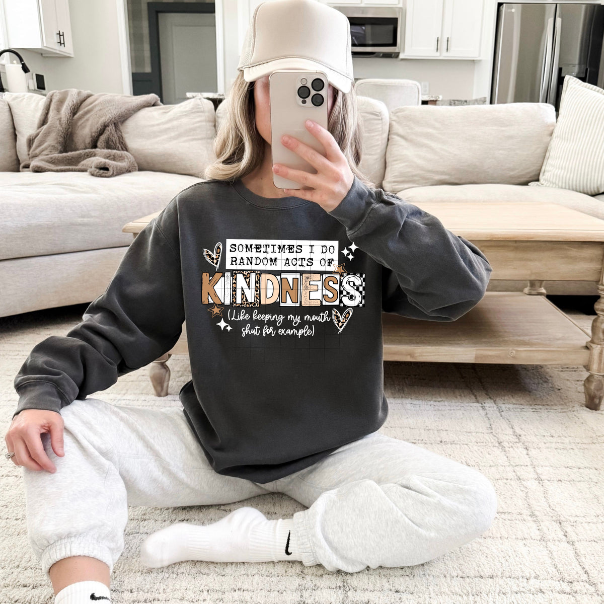 Sometimes I do kindness WHITE (CSC) DTF Transfer