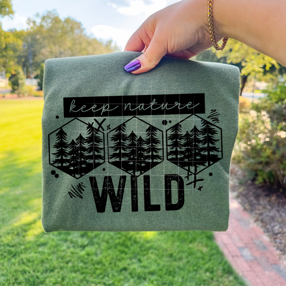Keep nature wild BLACK (CSC) DTF Transfer