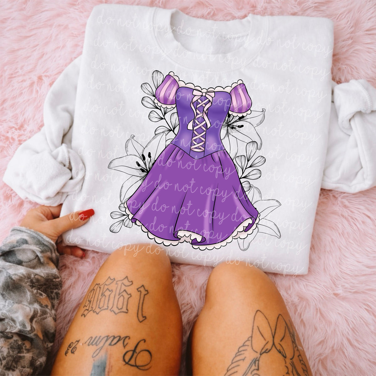 Purple princess dress (MMD) DTF Transfer