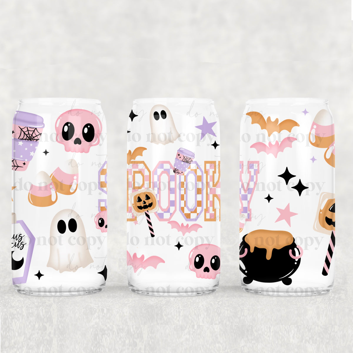 1206 spooky checkered (CSC) UV DTF WRAP