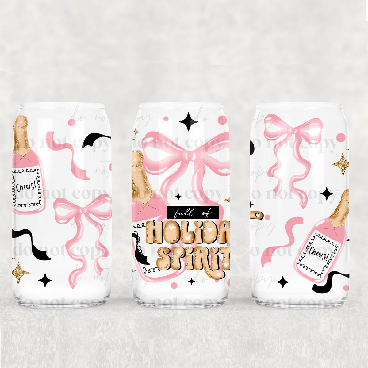 1215 holiday spirit PINK (CSC) UV DTF WRAP