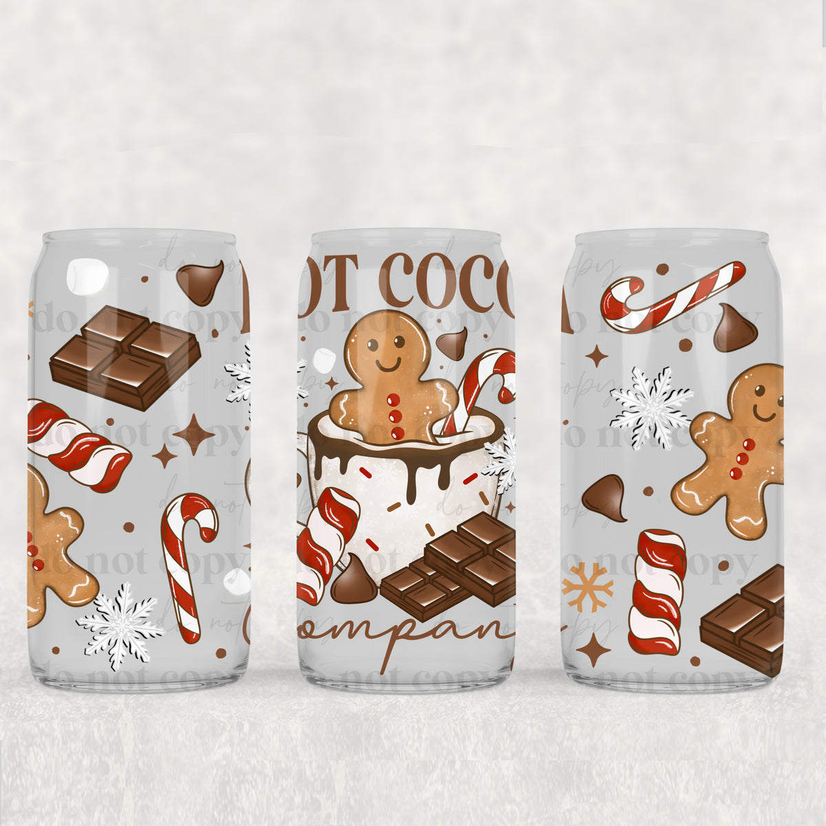 1288 hot coco company with gingerbread man (CSC) UV DTF WRAP