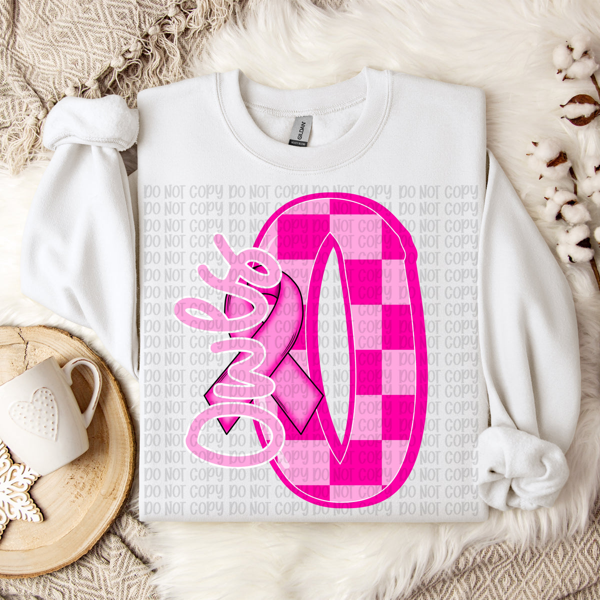 Owls checker breast cancer mascot (VP) DTF transfer