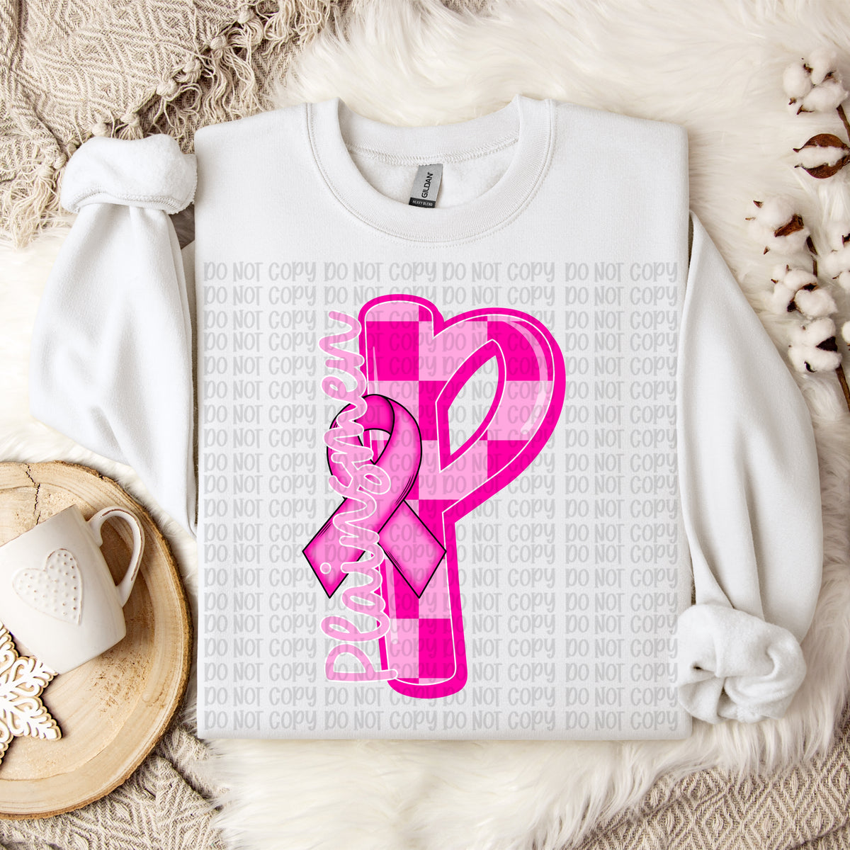 Plainsmen checker breast cancer mascot (VP) DTF transfer