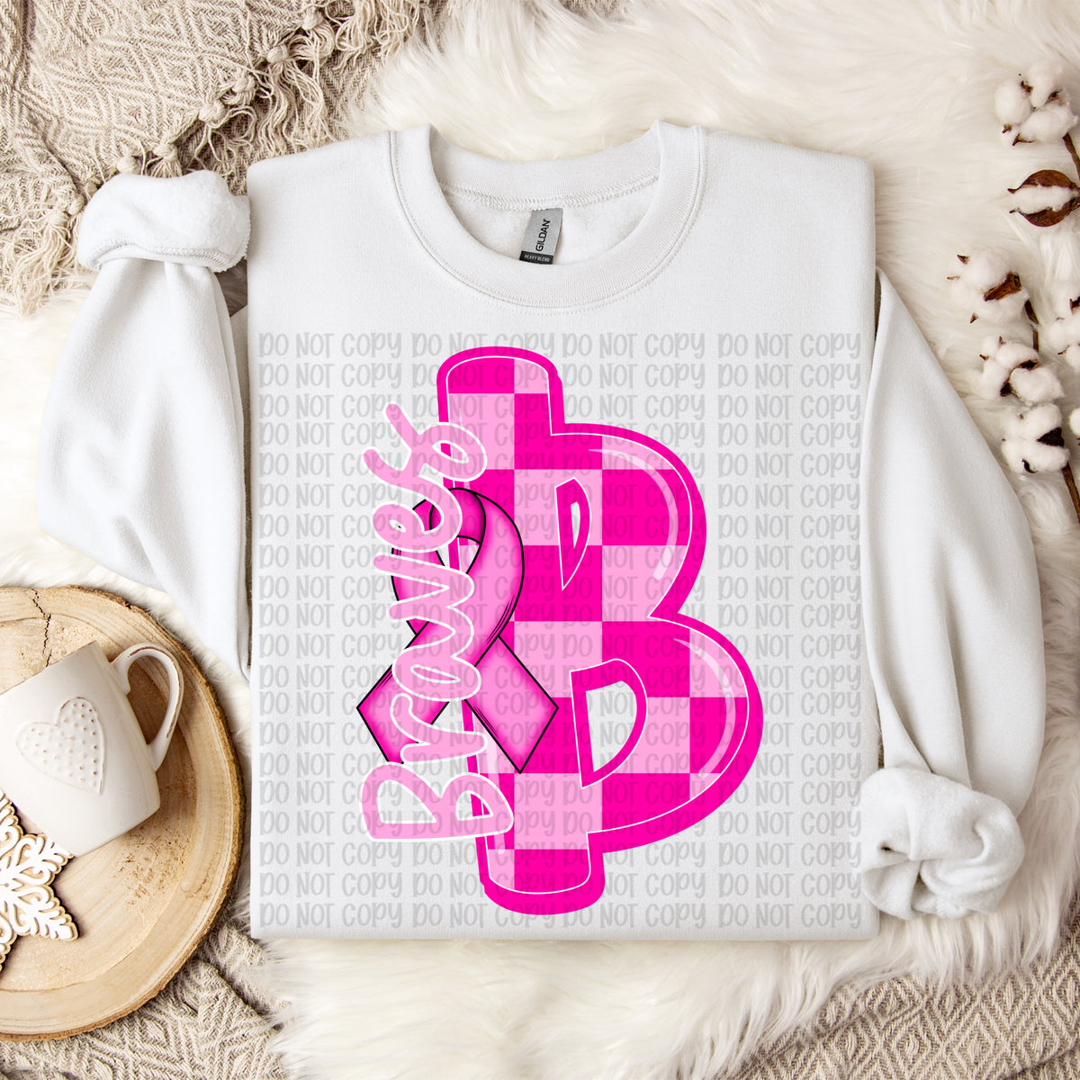 Braves checker breast cancer mascot (VP) DTF transfer