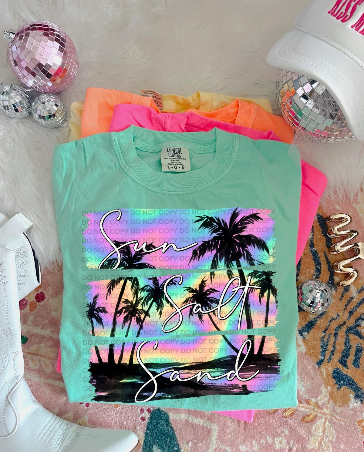 Sun Salt Sand rainbow frames (SCG) DTF Transfer