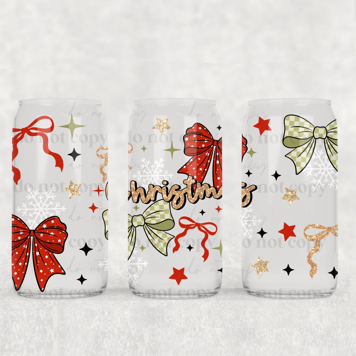 1322 holly jolly bows (CSC) UV DTF WRAP