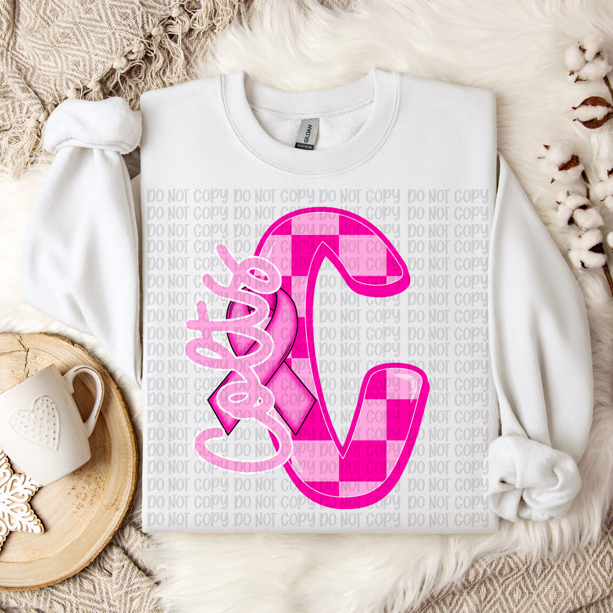 Colts checker breast cancer mascot (VP) DTF transfer