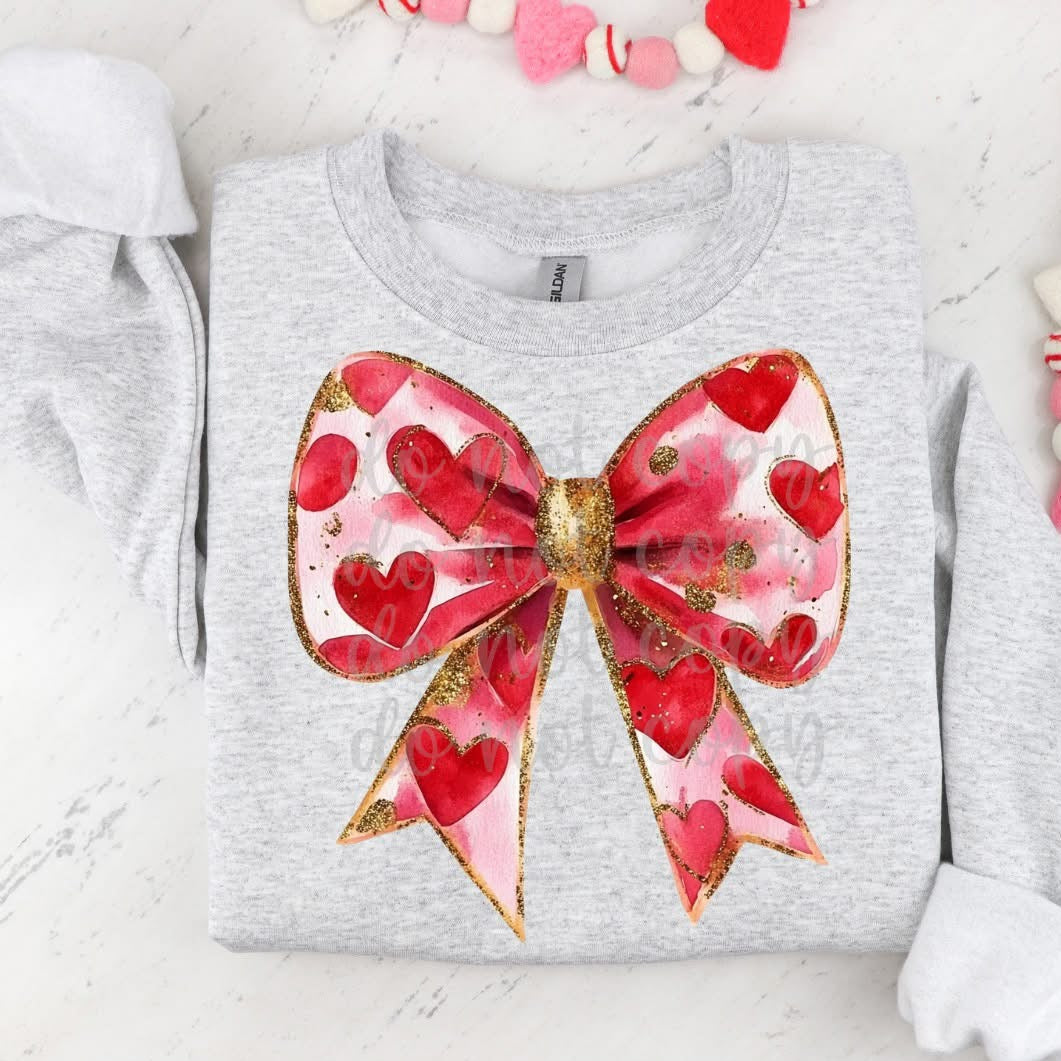 Valentine's Day Heart Bow (Parker) 72899 DTF Transfer